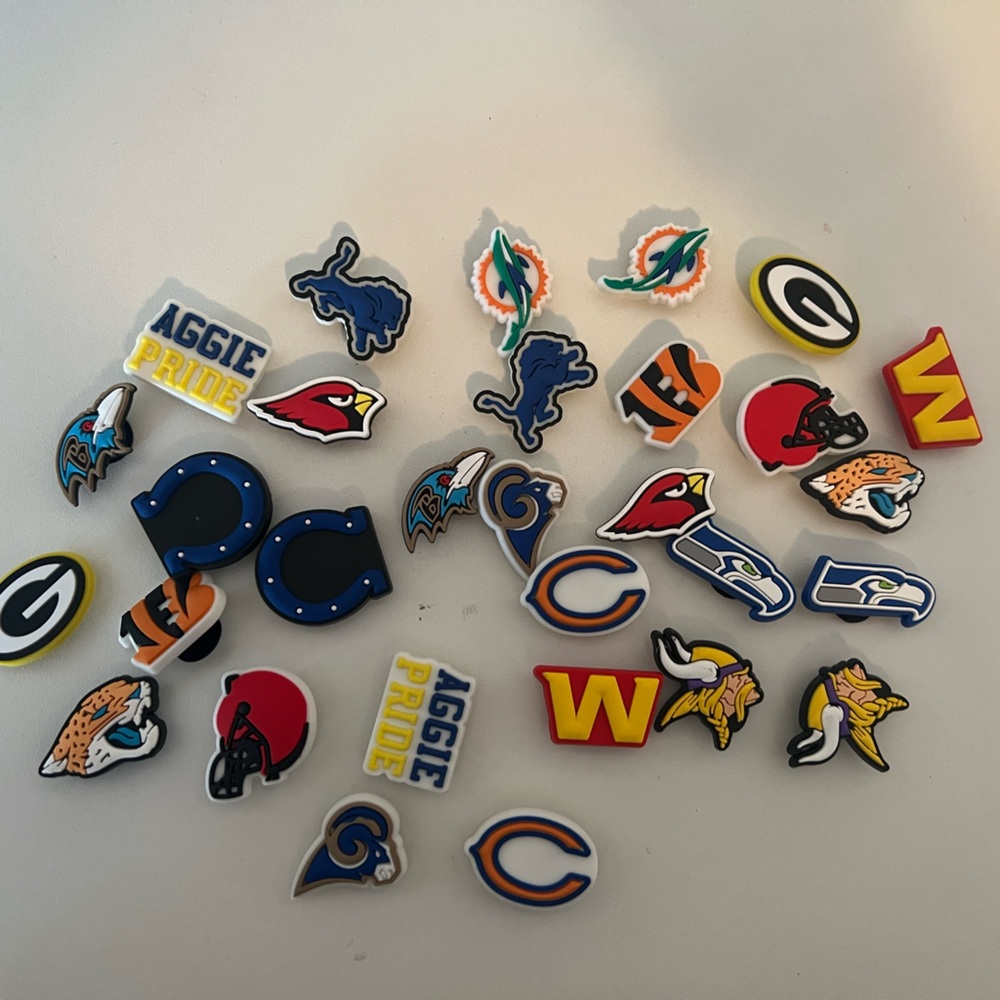 NFL Team Croc Shoe Charms Set